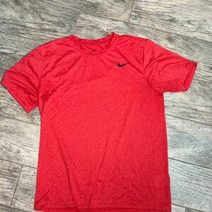 Nike Men's  Red Dri-Fit Short Sleeve Tee